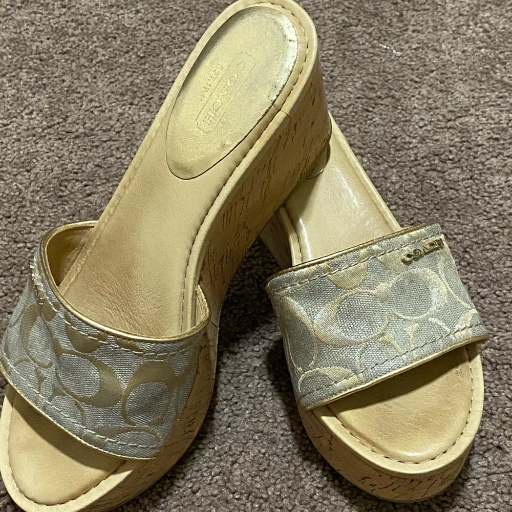 🎀COACH🎀 platform sandals